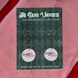 Pink Fish Drop Earrings